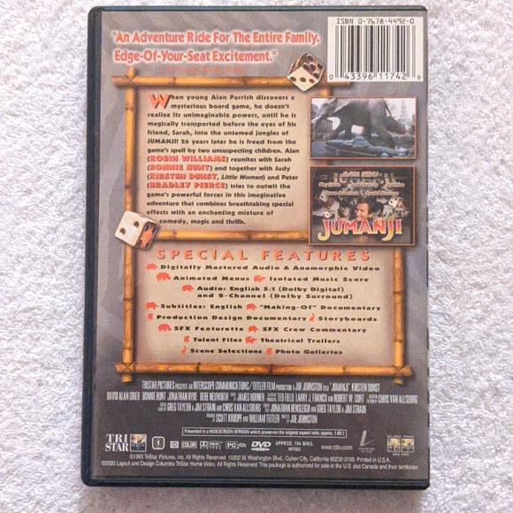 DVD: Jumanji - Picture 2 of 3
